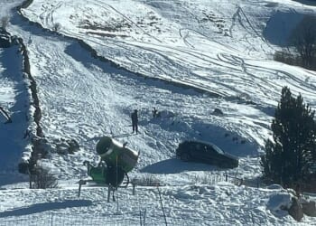 A group of tourists in Andorra accidently drove their hire car onto a ski slope after blindly following their GPS and ignoring snow-covered roads