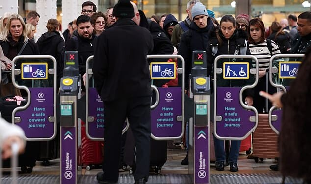 Train services to and from Heathrow Airport were thrown into chaos today after a fire sparked severe disruption on key rail routes serving the UK's busiest airport