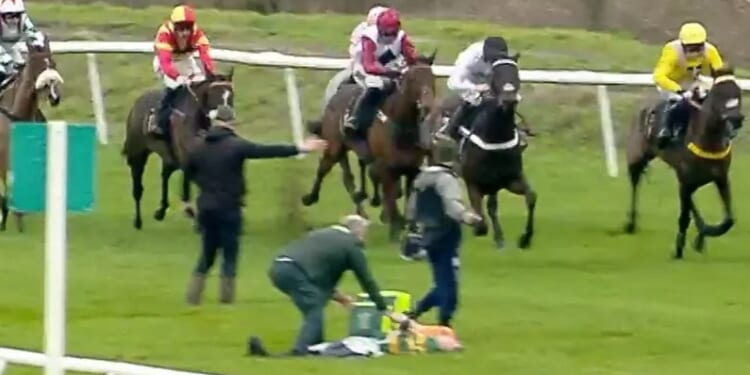Trampled jockey lies helpless as horses charge past in 'appalling' incident