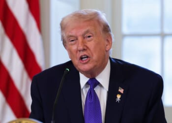 President Donald Trump speaks during a meeting with oil and gas executives in the East Room of the White House on Jan. 9, 2026, in Washington, D.C.