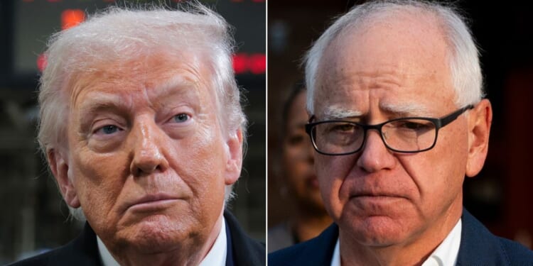 President Donald Trump spoke with Minnesota Gov. Tim Walz, right, Monday, and said he thought they seemed to be on "a similar wavelength."