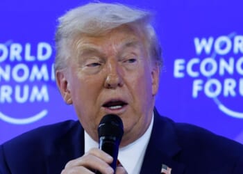President Donald Trump assured the World Economic Forum annual meeting attendees that he is not going to use force to acquire Greenland for the United States.