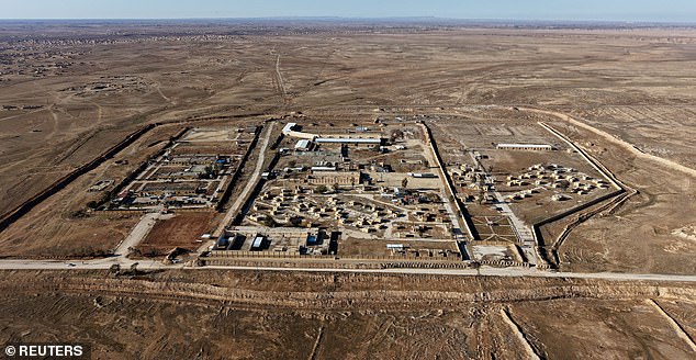 A drone view of al-Shaddadi prison following the withdrawal of the Syrian Democratic Forces and its takeover by the Syrian army, as inmates, members of Islamic State, fled the facility, in al-Shaddadi, Syria, January 20, 2026. REUTERS/Khalil Ashawi