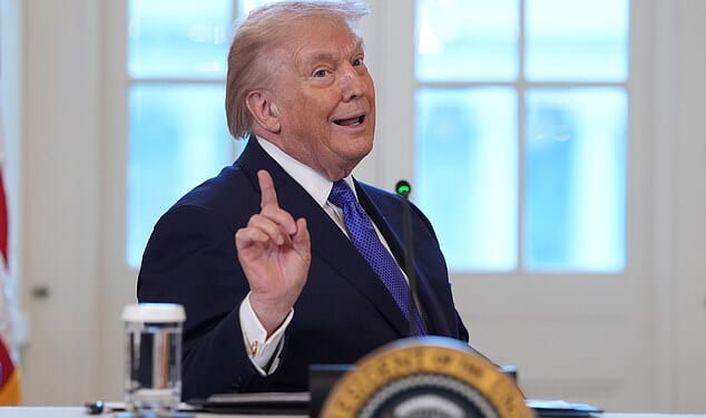 President Donald Trump (pictured last week) has warned Iran it is close to crossing a 'red line' and said he is 'looking at some very strong options' after the nation's security forces killed a reported 500 protesters during a brutal crackdown against demonstrations in Tehran