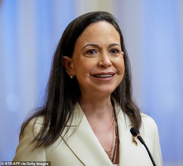 Donald Trump has dismissed the prospect of working with Venezuelan opposition leader Maria Corina Machado (pictured) after capturing the country's dictator, Nicolás Maduro