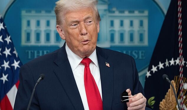 Donald Trump (pictured on Tuesday) has told Sir Keir Starmer to 'straighten out' the UK, claiming London has 'a lot of problems'