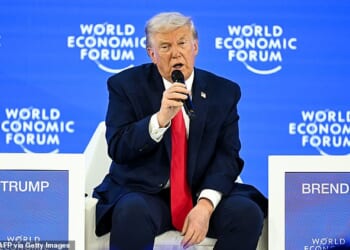President Donald Trump speaks during the World Economic Forum (WEF) annual meeting in Davos on January 21, 2026
