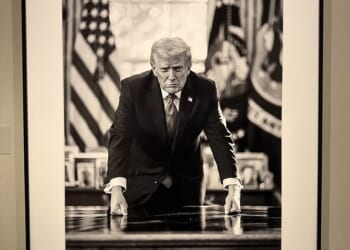 The Smithsonian National Portrait Gallery has changed the picture of Donald Trump it has on display to this dramatic black-and-white photo