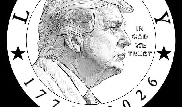 The Commission of Fine Arts voted Thursday to recommend this design to President Donald Trump for a controversial $1 coin to mark the country's 250th birthday