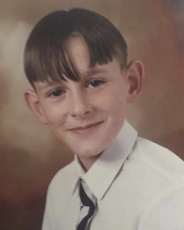 Lee Andrews, who recently married Katie Price, pictured as a pupil at The Rufford School