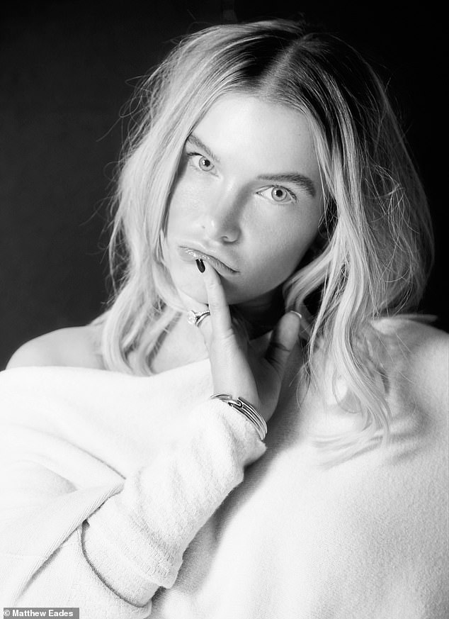 Helen saw nothing wrong in starting the 'open' relationship with David (jumper by Jaki, bangle by Ruddock, rings, Helen's own)