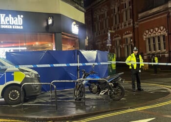 A 19-year-old man was stabbed at German Doner Kebab in Granby Street on Thursday