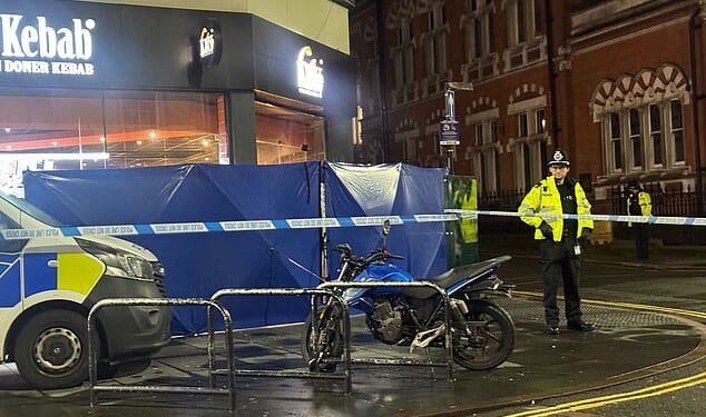A 19-year-old man was stabbed at German Doner Kebab in Granby Street on Thursday