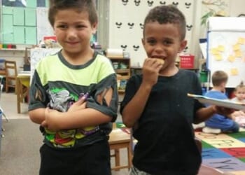 George Watts (left) and Derick Hubbard died after a sand hole they had dug collapsed on them