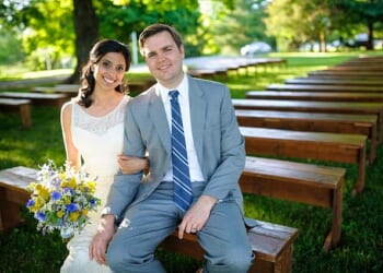 Usha and JD Vance on their wedding day