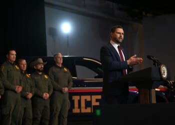 Vice President J.D. Vance gives remarks following a roundtable discussion with local leaders and community members amid a surge of federal immigration authorities in the area, at Royalston Square on Jan. 22, 2026, in Minneapolis, Minnesota.