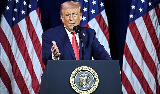 Donald Trump (pictured) cannot officially be given Venezuelan opposition leader Maria Corina Machado's Nobel Peace Prize according to the committee that gives out the award