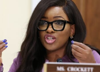Rep. Jasmine Crockett, pictured in a June 2024 file photo from a Capitol Hill hearing.