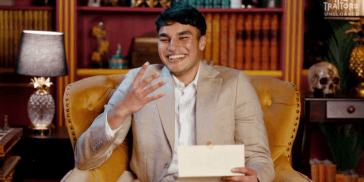 Watch the hilarious moment Traitors star Faraaz finds out who the Traitors are