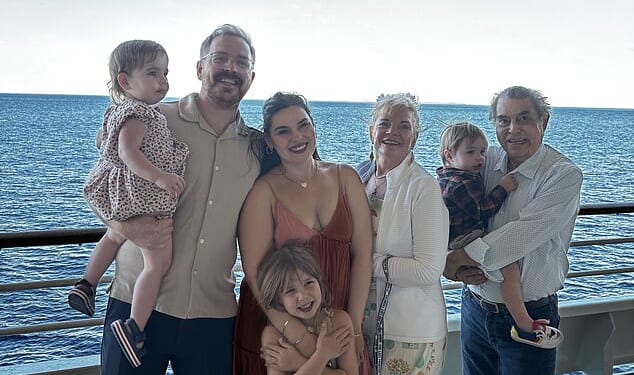 Ellie with her family and parents on the last day of their trip aboard Royal Caribbean's Independence of the Seas