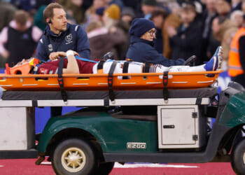 West Ham star Mavropanos stretchered off with head injury in worrying scenes during FA Cup clash vs QPR