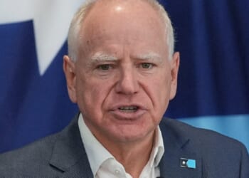 Minnesota Gov. Tim Walz, pictured during a news conference on Sunday.