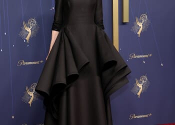 Catherine O'Hara arrives at the Emmy Awards in Los Angeles, California, on September 14, 2025
