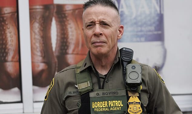 One Battle After Another viewers have been watching the film in a different light after discovering similarities between Sean Penn's character and Border Patrol Commander Greg Bovino (pictured in 2025)