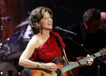 Christian musician Amy Grant performs at the Ryman Auditorium on Dec. 10, 2025 in Nashville, Tennessee.