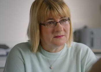 Katherine Fletcher, pictured, finally saw a picture of her birth mother, whom she has searched for her whole life, in tonight's episode of Long Lost Family