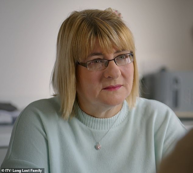 Katherine Fletcher, pictured, finally saw a picture of her birth mother, whom she has searched for her whole life, in tonight's episode of Long Lost Family