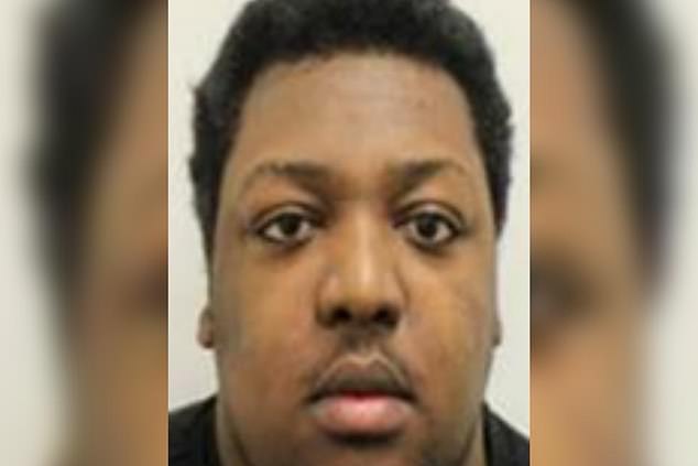 Thomas (pictured) blocked a doorway, pushed the alleged victim into a cupboard, forced their trousers down and raped them, jurors heard