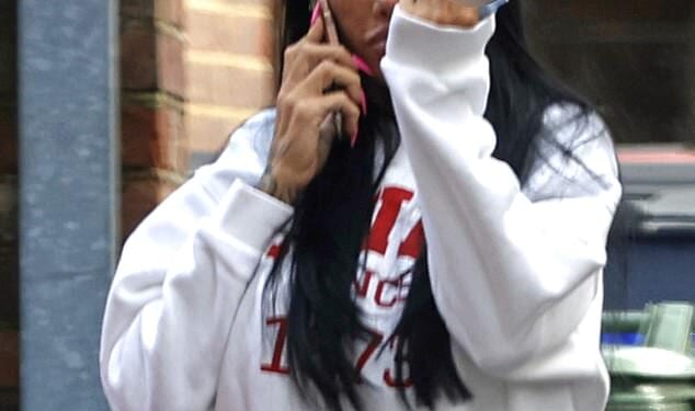 Katie Price had her new wedding jewellery on full display as she headed out in her car after returning from her whirlwind wedding in Dubai