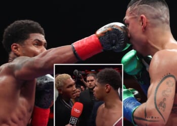 Shakur Stevenson DOMINATES Teofimo Lopez to become four-weight world champ and calls out Conor Benn in heated face-off