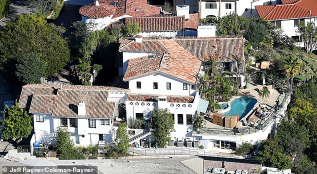 The revamp includes updated outdoor furniture and a sleek poolside dining setup, aerial photos reveal