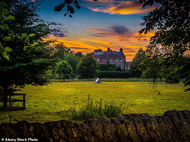 Experts have raised concerns that proposed building works at the sprawling Barton Court estate (pictured) could disturb relics from the Palaeolithic era - when cavemen roamed the area