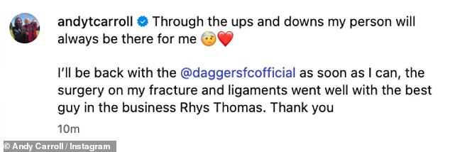 As Coldplay's Fix you played, he captioned the loved-up post: 'Through the ups and downs my person will always be there for me'