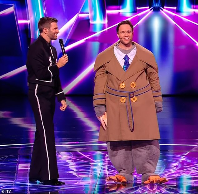 Earlier in the episode, viewers finally got to see the identity of 'double agent' Mole Dommett as singer Olly Murs