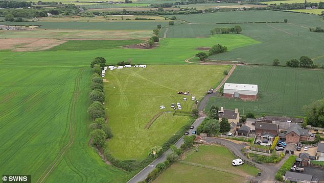 The field before the Travellers paved it. The tactic of quickly paving over a field without planning permission was showcased last year near Warrington, Cheshire