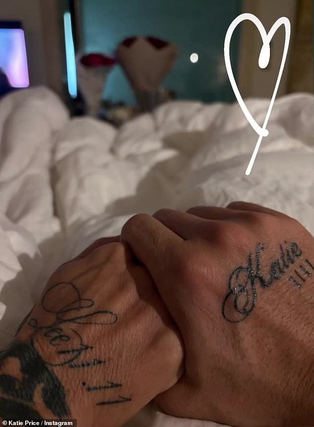 It marks yet another tribute inking for the couple in just a week, with them already getting each other's names tattooed on their back of their hands