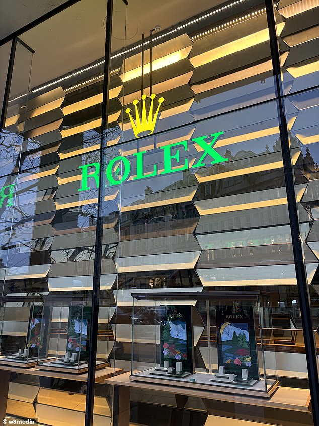 When the Daily Mail visited the scene of the terrifying ram raid this week the store remained closed and the watches had been removed from display