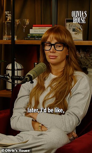 Pictured in her podcast recording studio, Olivia's House podcast