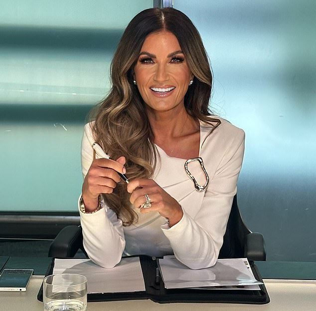 Photographs uploaded to her Instagram page – which show Karren, 56, looking as glamorous as ever in her trademark razor-sharp outfits – have been heavily filtered to smooth her skin and remove any signs of imperfection