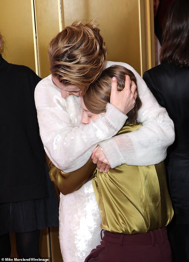 In adorable snaps Jessie shared a hug with her co star Jacobi