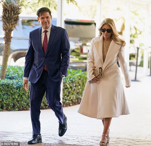 U.S. Secretary of State Marco Rubio showed up to the wedding with his wife Jeanette