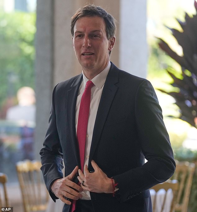 Jared Kushner, the president's son-in-law, looked sharp as he arrived at the wedding