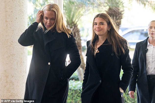 Vanessa Trump, the ex-wife of Donald Trump Jr., arrives with her daughter Kai