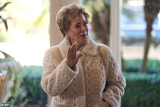 Education Secretary Linda McMahon arrives at The Mar-a-Lago Club