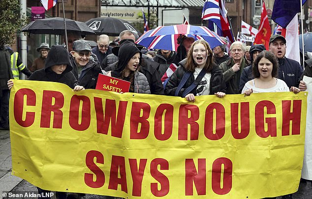 Protesters young and old marched through the town centre for the 14th week in a row