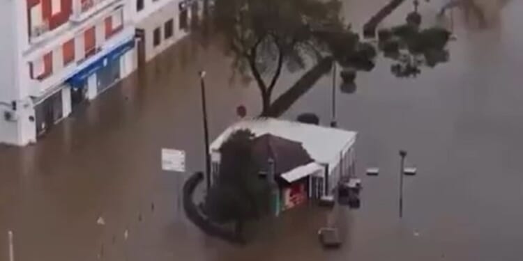 Shocking videos show Brit holiday hotspot SWAMPED by floods after horror 125mph Storm Kristin left six dead